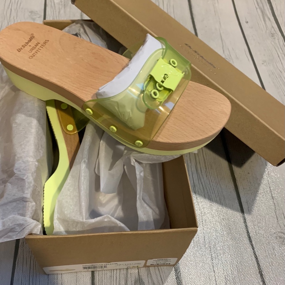 SOLD NIB Dr Scholls x Urban Outfitters Neon Slides
